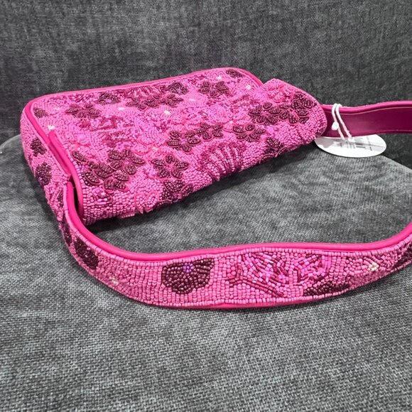 Staud Tommy Beaded Shoulder Bag Blossom Garden Party - Picture 8 of 16